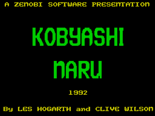 Kobayashi Naru title screen for ZX Spectrum